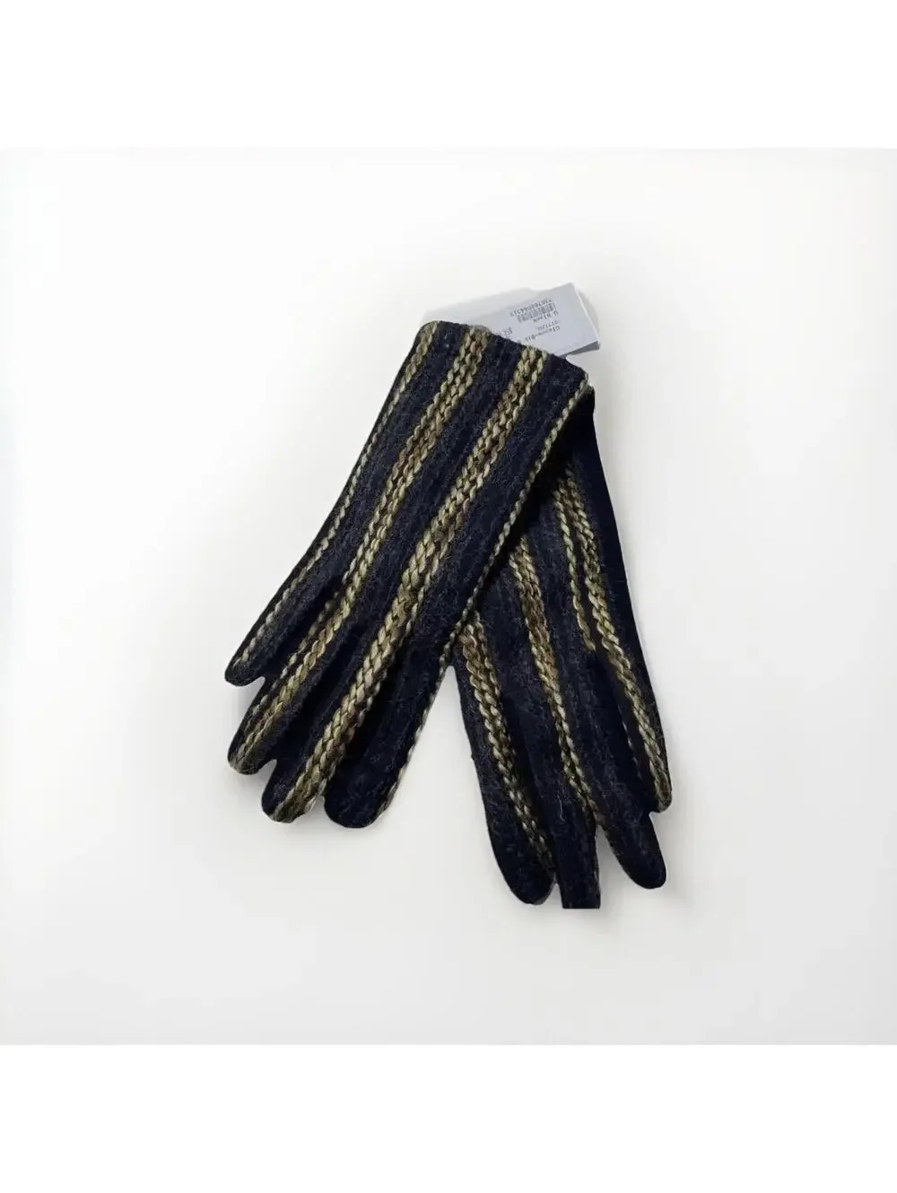 Women’s Touchscreen Winter Gloves Black Knit Modern Mittens Brand New